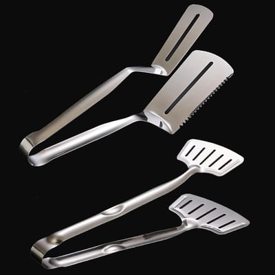 RVS BBQ Tangen Set van 2 - Voedselveilige Grilltangen voor Vlees, Salades en Spaghetti - Ideaal voor Steak, Worst en Roosteren