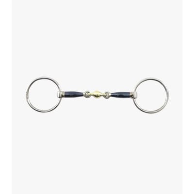 2 ring blauw ijzeren bit met legering ruit voor paarden Premier Equine Sweet Iron