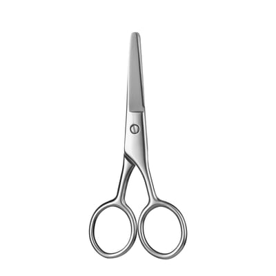 Ciseaux de sécurité à tête ronde pour la barbe, les sourcils, les poils du nez, la coupe des cheveux, outil de soins de beauté et de maquillage pour hommes et femmes
