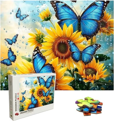 Houten Legpuzzel - Volwassen Puzzel - Ontspanning Thuis - Lindehout Materiaal - 1500 Stukjes - Vlinder Thema