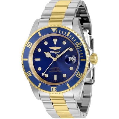 Invicta Pro Diver 8928OBXL Heren Horloge - Waterdicht - Analoog - Automatisch Uurwerk - Roestvrij Staal met blauwe Wijzerplaa