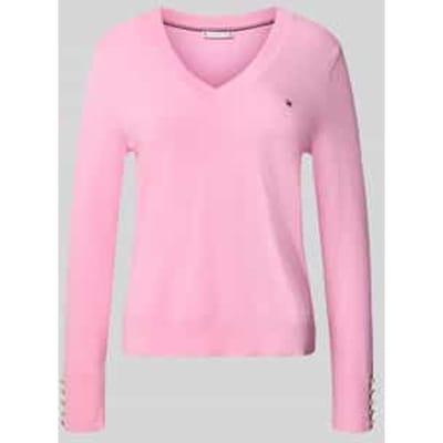 regular fit gebreide pullover van katoenmix