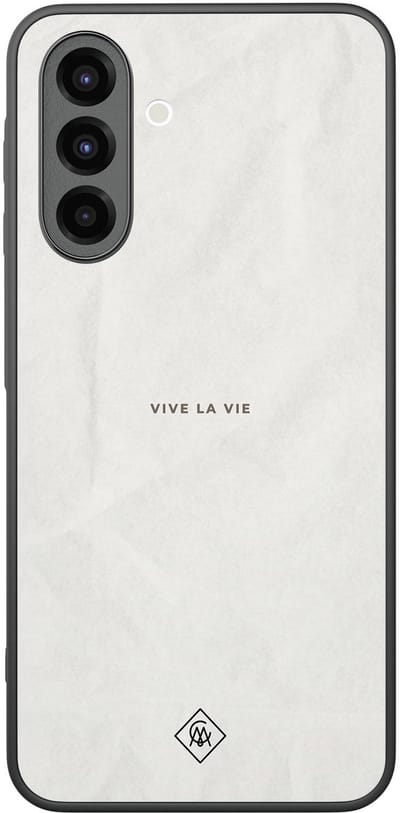 Casimoda® hoesje - Geschikt voor Samsung Galaxy A26 - Vive La Vie - Zwart TPU Backcover - Tekst - Bruin/beige