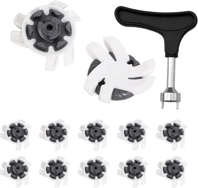Golfschoenpunten - Golfnoppen Schoenclips - Golfspel Verbeteren - Universele Compatibiliteit - 12 stuks - Wit