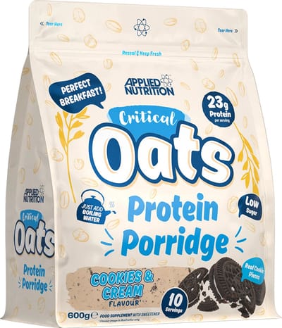 Applied Nutrition Critical Oats (600g) Cookies & Cream - Functionele voeding - Eiwitrijke voedingsmiddelen