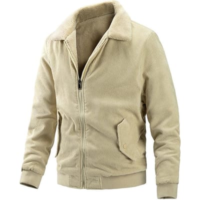 Veste Automne et Hiver Velours Nouveau Manteau pour Homme Vêtements d'Hiver Vêtements pour Homme Beaux 2XL beige