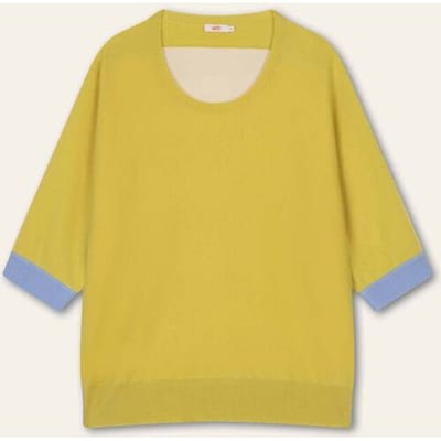 Oilily Khus Khus Gebreide Top- maat3XL Cadmium Geel