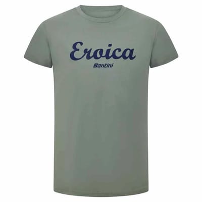 Santini Eroica Cipressi T-shirt Met Korte Mouwen Groen XL