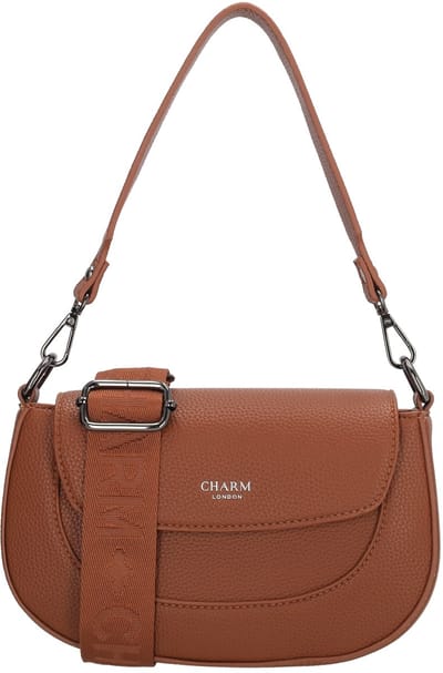 Charm London Montmartre Schoudertas - Afneembaar lang schouderhengsel - Stijlvol & Elegant - Cognac