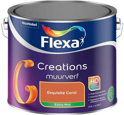 Flexa - Creations Muurverf Extra Mat - Exquisite Coral - Mengverf - 2,5 L