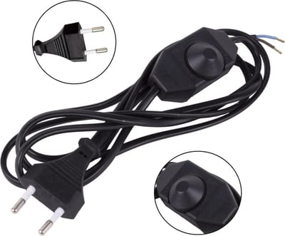 PD® Dimmer - Stekkerdimmer - Snoerdimmer voor Verlichting met Stekker en Snoer - Vloerdimmer - 2 meter - Zwart