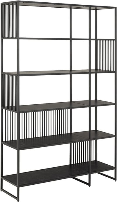 Boekenkast Selva Zwart 185x120cm - Giga Living