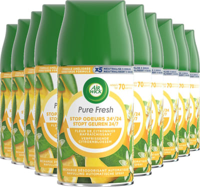 Air Wick Freshmatic Luchtverfrisser - Pure Fresh - Verfrissende Citroenbloesem- 250 ml - 10 stuks - Voordeelverpakking