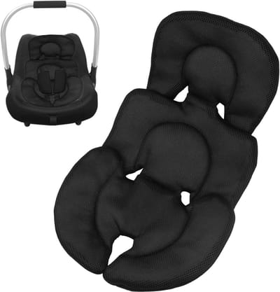 babyzitje voor pasgeborenen, inzetstuk voor babyzitje, zacht zitkussen voor babyzitje, comfortabel en ademend, autostoelkussen voor kinderwagen, hoge stoel (zwart)