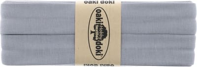 Oaki Doki Jersey Tricot Biaisband 20mm – 3 Meter – Grijs 063 – Elastisch Afwerkingslint voor Stretchstoffen