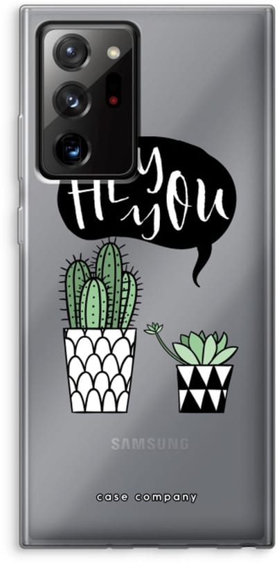 Case Company® - Hoesje geschikt voor Samsung Galaxy Note 20 Ultra / Note 20 Ultra 5G hoesje - Hey you cactus - Soft Cover Telefoonhoesje - Bescherming aan alle Kanten en Schermrand
