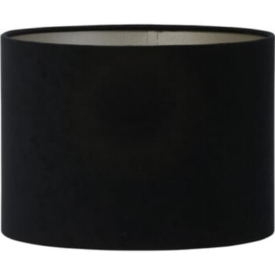 Light - Living Lampenkap Velours - Velvet - Zwart - 20 x 15 x 20 cm (BxHxD)