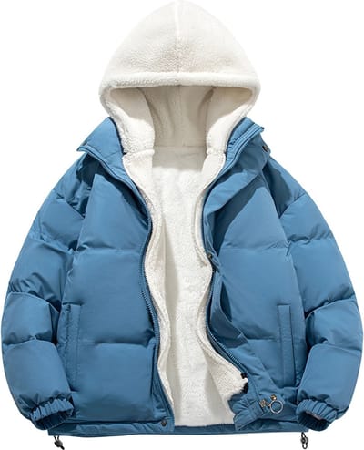Livano Parka Heren - Winterjas - Sherpa - Voor Heren - Jas - Winter - Volwassen - Extra Zacht - Blauw - Maat XS