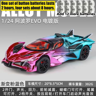 1:24 Apollo Evo Beperkte Productie Circuitgericht Hypercar Legering Raceauto Model Diecast Sportauto Geluid & Licht Verjaardagscadeaus