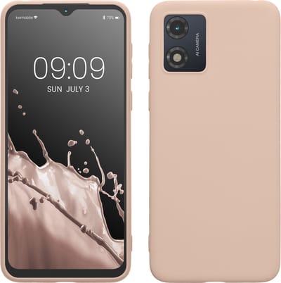 kwmobile telefoonhoesje geschikt voor Motorola Moto E13 - Hoesje voor smartphone - Back cover in kokosmelk
