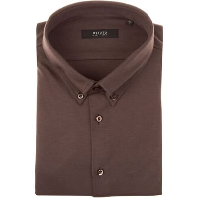 Desoto Luxury Overhemd Luxury Button Down Donker Bruin / male