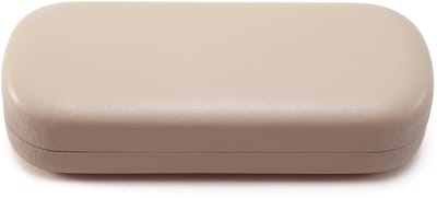 Harde brillenkoker - PU-lederen brillendoos - Draagbare bescherming - Hoes - -lederen brillendoos - Beige - 16 x 6,4 x 3,6 cm