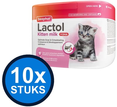 10x Beaphar - lactol kitten milk 250gr - Kattenvoer - 250 g