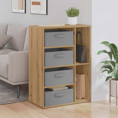 vidaXL - Dressoir - Artisanaal - eiken - 60 - x - 33,5 - x - 84 - cm
