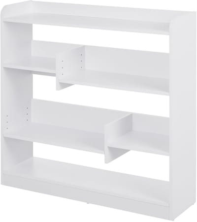 HOMCOM-Boekenplank-Hout-90x24x91cm-Wit