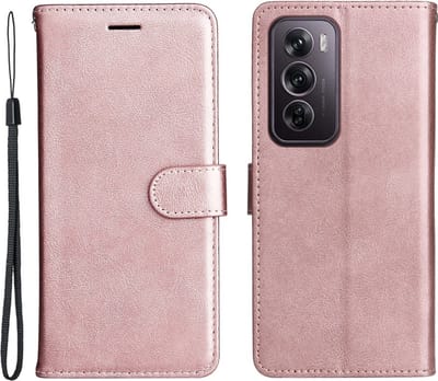 Coverup Hoesje - Geschikt voor OPPO Reno12 Pro Hoesje - Coverup Book Case - Rose Gold