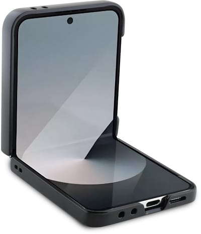 DKNY Hoes Geschikt voor: Samsung Galaxy Z Flip 6 - Herhaalpatroon Stack Logo - Zwart