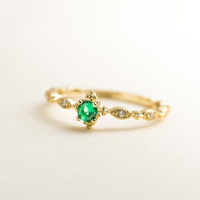 Zirkoon Ring Ring Sterling Zilver 925 Verguld Blauwe Diamant Groene Diamant Ring Ring Vrouwen 5 beige