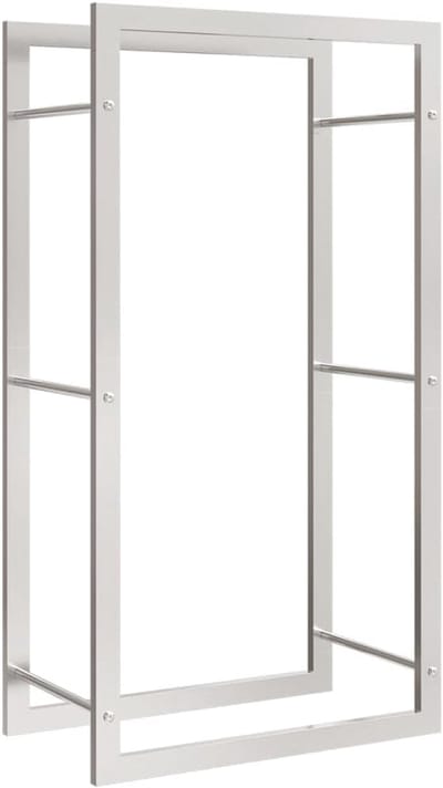Gehard RVS Haardhoutrek voor Buiten en Binnen Opslag 50x28x94cm