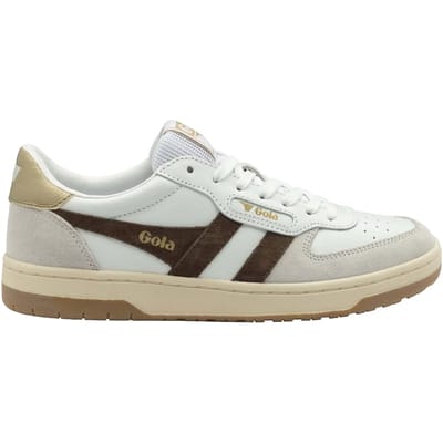 Gola Hawk - Damesschoen - Wit-Donkerbruin-Goud