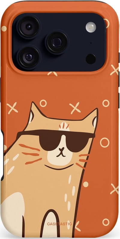 Casetastic hoesje geschikt voor Apple iPhone 17 Pro - MagSafe - Dubbellaagse bescherming - CoolCat - Fashion Case - Terracotta Crème