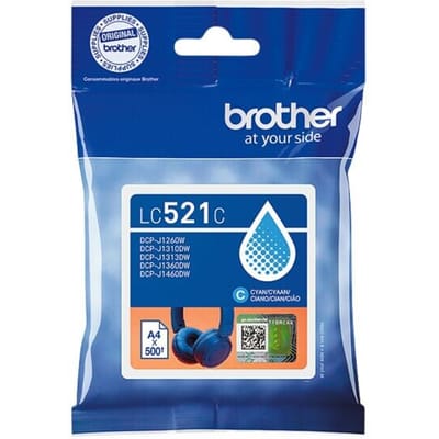Brother LC521C inktcartridge 1 stuk(s) Origineel Cyaan