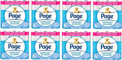 Page Compleet Schoon Toiletpapier - 8x6 rollen - Voordeelverpakking