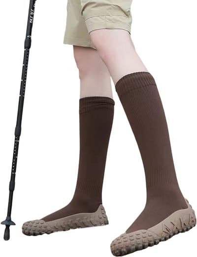 Waterdichte Wandelschoenen Heren/Dames – Lichtgewicht Outdoor Schoenen, Hoge Schacht, Warme Winter Schoenen en Regenbestendige Trekking Schoenen - Bruin - Maat 40