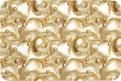 Badmat 90x60 cm - Antislip - Vloeibaar - Druppels - Goud - Badmatten voor badkamer - Badkamermat - Douchemat - Badkamer mat