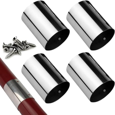 45 mm trapleuning verbindingsverbinding - set van 4 - roestvrijstalen uitbreidbare leuning - ultradun design - inclusief 8 schroeven