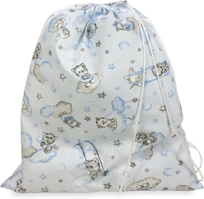 Kinderslaapzak Maxi - Baby slaapzak - Opbergen baby spullen - Schattig katten design - 45 x 60 cm - Lichtblauw