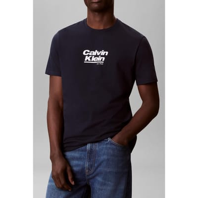 Calvin Klein 30s Eu Graphic Tee Dark Sapphire Taglia: S | T-shirt stampate Outlet | Uomo | Blu