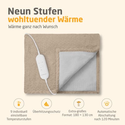 medisana HB 419 - verwarmingsdeken cloud crème 1 Deken
