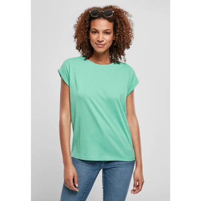 Urban Classics - Extended Shoulder Dames Tshirt - 2XL - Turquoise