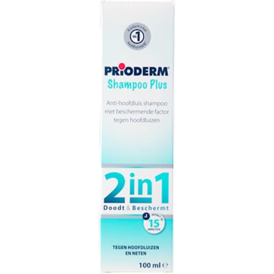 Prioderm Anti-Luis shampoo 2-in-1 - Doodt hoofdluizen en neten effectief in 1 behandeling - Werkt in 5 minuten - Handige applicator - Vanaf 1 jaar - 100ml