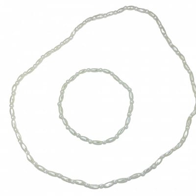 2-Delige- synthetische parel -set -Ivoor - Trouwen-Charme Bijoux