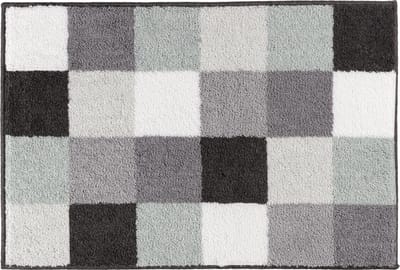 Casilin - Blocks - Antislip Badmat - 60x90 cm - Groen Grijs