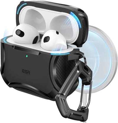 Beschermhoes voor AirPods 4e Generatie (2024) met Sterke Valbeveiliging en Draadloos Opladen Ondersteuning
