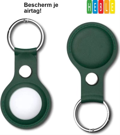 Siliconen Sleutelhanger - Geschikt voor Apple Air tag - Hoesje - Groen