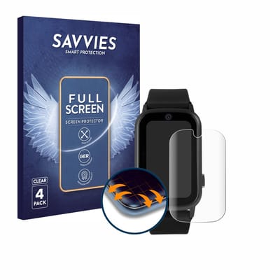 Savvies - Screenprotector voor One2Track Connect UP - Folie Beschermfolie transparant volledig dekking 4 Stuks